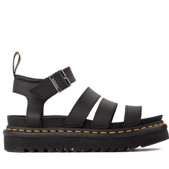 Dr. Martens Shoes - Dr Martens Black Blaire Sandals Patent Leather Size 10 Platform